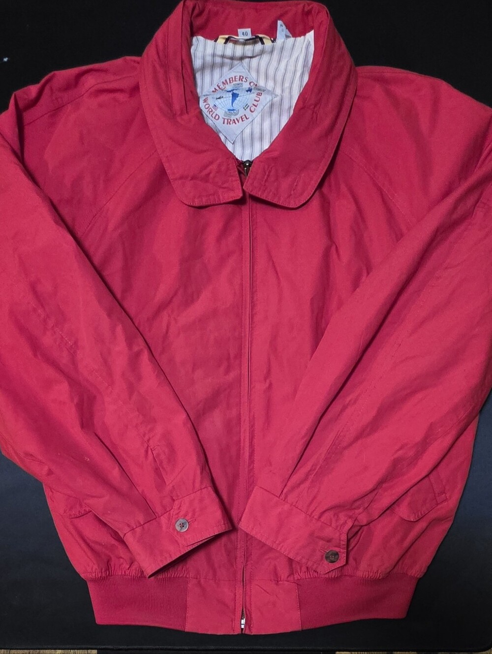 Members Only Red Bomber Racer Jacket
